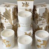 Custom blended candles. Hand poured and beautifully presented in our first release of our limited edition tiger lily gold foil print.