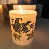 Custom blended candles. Hand poured and beautifully presented in our first release of our limited edition tiger lily gold foil print.