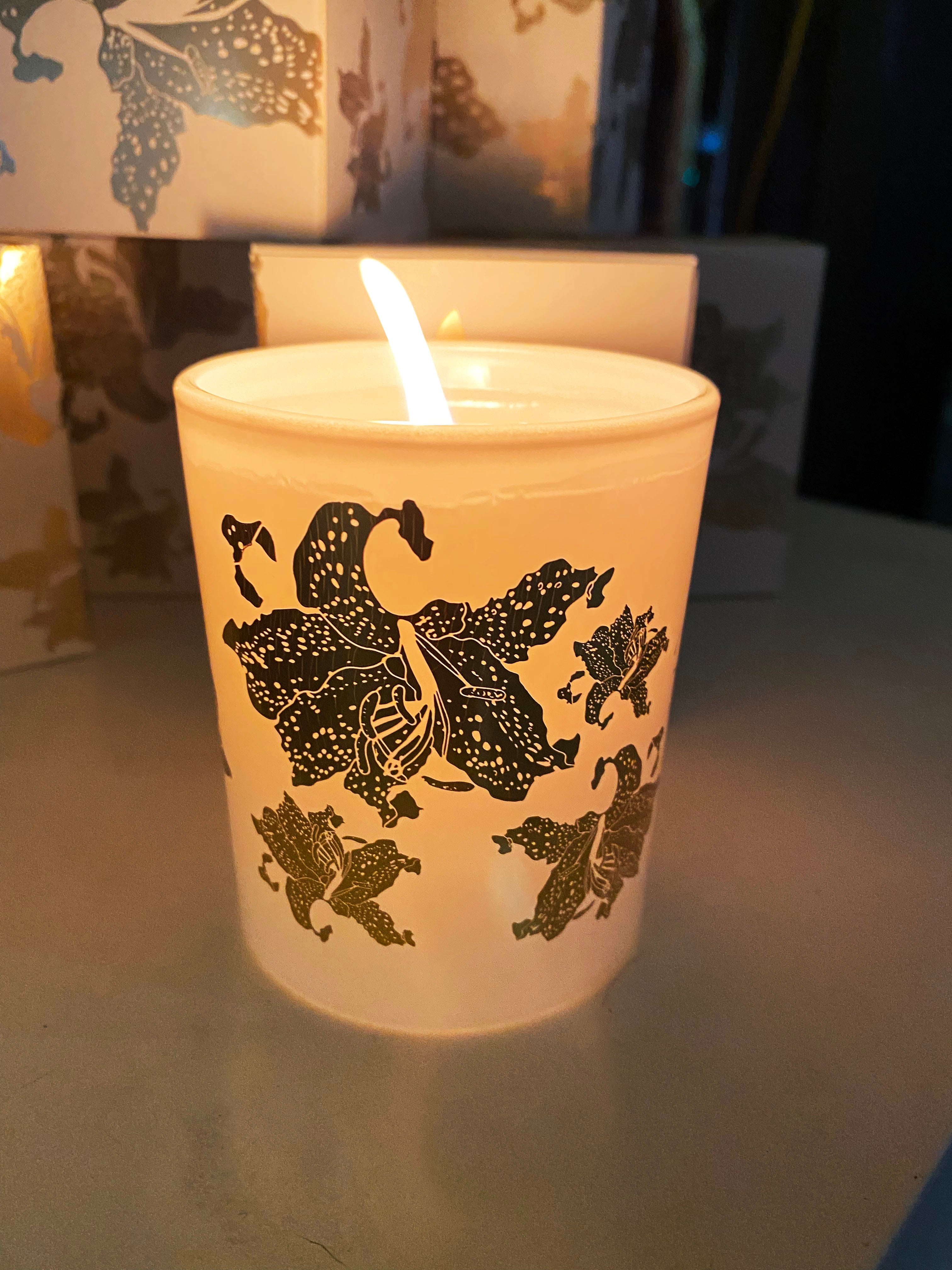 Custom blended candles. Hand poured and beautifully presented in our first release of our limited edition tiger lily gold foil print.