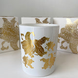 Custom blended candles. Hand poured and beautifully presented in our first release of our limited edition tiger lily gold foil print.