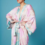 Handmade in Australia, exquisite attention to detail. Beautiful exclusive print. One size luxury kimono.